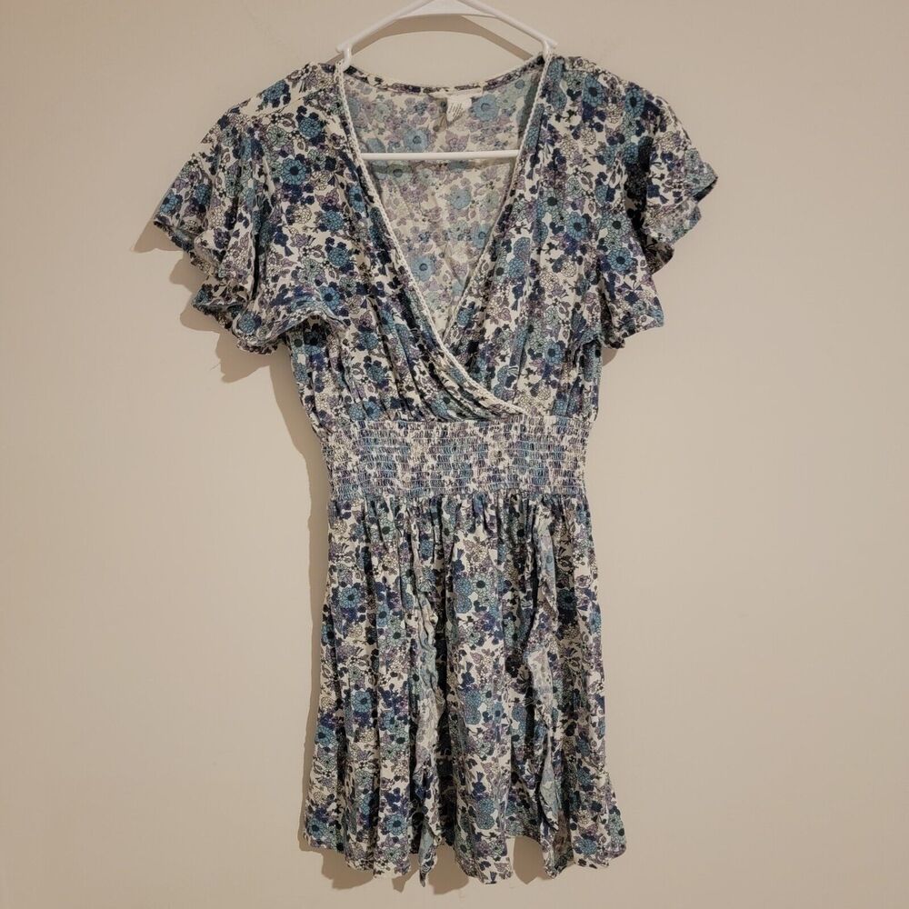 Japna Mini Dress Size XS Floral Cottagecore Fairy Feminine Flutter Sleeve